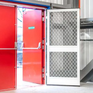 double action fly screen door