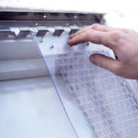 Perforated PVC strip door Perforated PVC strip door