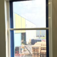 Vertical Sliding Fly Screen Vertical sliding fly screen fitted to a sash window