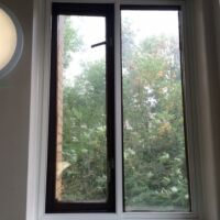 Horizontal sliders for a tall window opening Horizontal sliding fly screen for a tall window opening