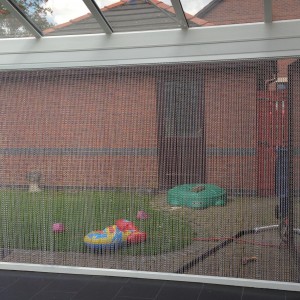 Chain fly screens for conservatories